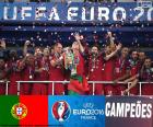 Чемпион Португалии ЕВРО-2016 после избиения Франции 1-0 в дополнительное время